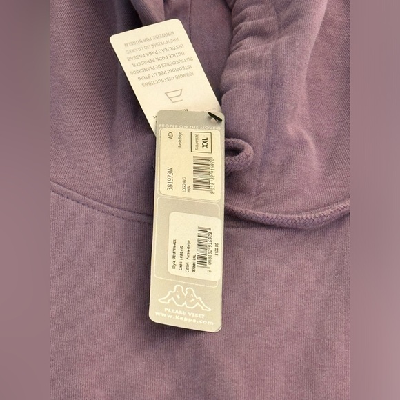 Kappa Logo Avo Hoodie Sweatshirt Purple Beige/joggers - Picture 7 of 11